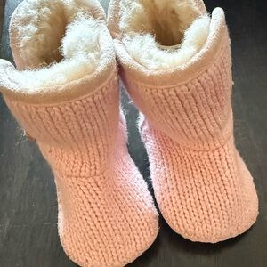 UGG Pink Knit Baby Booties